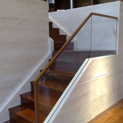 Modern Design Mirror Polishing Balustrade de verre à main avec résistance à la rouille