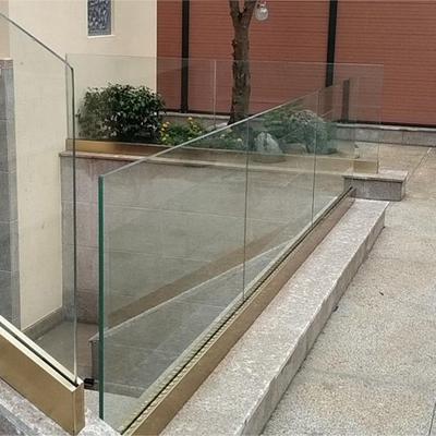 Modern Design Mirror Polishing Balustrade de verre à main avec résistance à la rouille