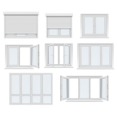 Cadre en acier en plastique UPVC Windows pour le mur rideau de façade extérieure
