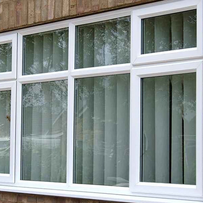 Cadre en acier en plastique UPVC Windows pour le mur rideau de façade extérieure