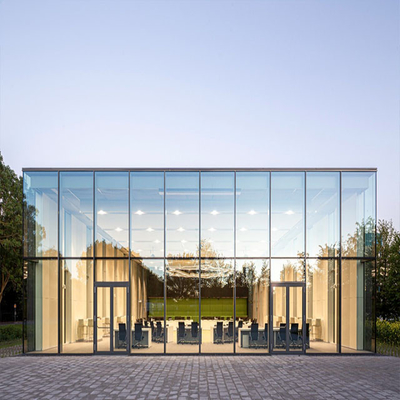 Mur rideau extérieur anodisé de mur rideau de construction de façade en verre en verre structurel d'araignée