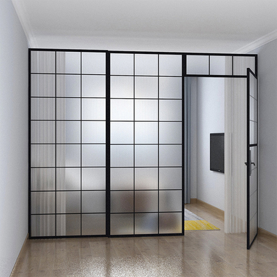 6 - cloisons de séparation personnalisables épaisses de verre trempé de 12mm avec la porte facile à installer