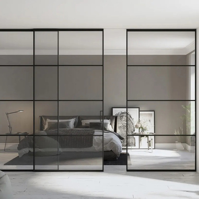 6 - cloisons de séparation personnalisables épaisses de verre trempé de 12mm avec la porte facile à installer