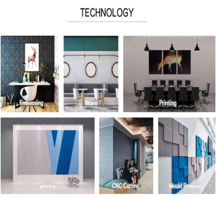 La décoration de mur absorbe le bureau graphique sain de pièce d'écran antibruit de polyester