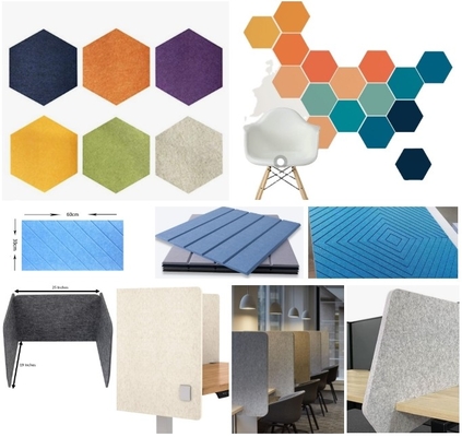 Les panneaux de mur décoratifs de sandwich à pièce graphique absorbe l'écran antibruit de polyester sain