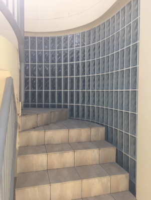 Blocs de cristal mosaïque décoration de carreaux Parement de cloison de verre solide