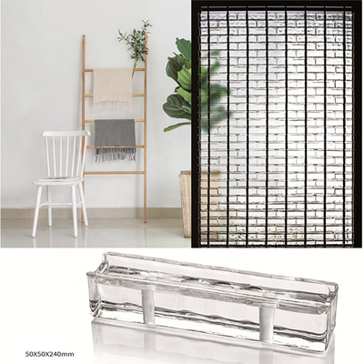 Blocs de cristal mosaïque décoration de carreaux Parement de cloison de verre solide