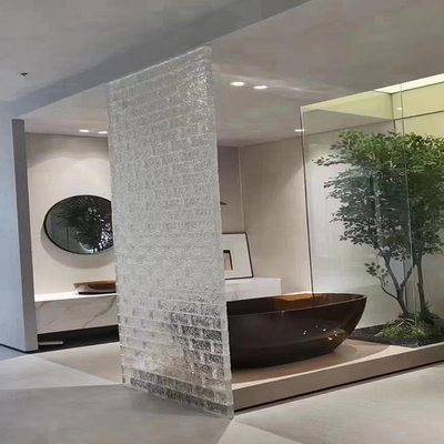Blocs de cristal mosaïque décoration de carreaux Parement de cloison de verre solide