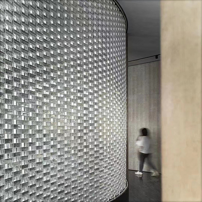 Blocs de cristal mosaïque décoration de carreaux Parement de cloison de verre solide
