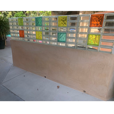 Décoration de carrelage en mosaïque transparente par mur de cloison en verre massif