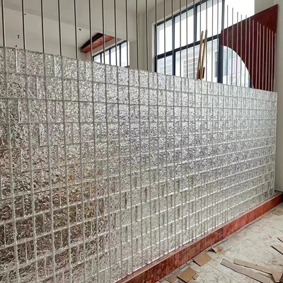 Décoration de carrelage en mosaïque transparente par mur de cloison en verre massif
