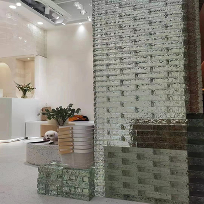 Décoration de carrelage en mosaïque transparente par mur de cloison en verre massif