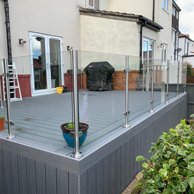 10 mm 12 mm épaisseur Escalier en verre d'aluminium Barrières à main pour les trains à grande vitesse