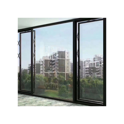 Paroi en verre isolé à profil d'aluminium sur mesure avec fenêtre plate poussée pour les espaces modernes