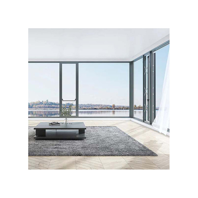 Paroi en verre isolé à profil d'aluminium sur mesure avec fenêtre plate poussée pour les espaces modernes