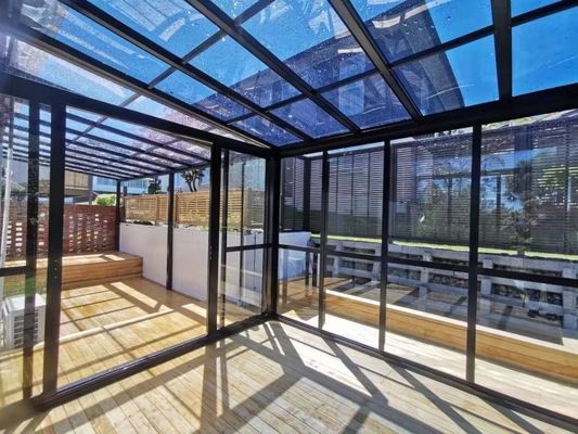 Taille personnalisée Salle solaire en aluminium debout libre avec double vitrage double vitrage double tempéré