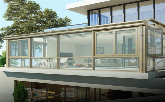 Taille personnalisée Salle solaire en aluminium debout libre avec double vitrage double vitrage double tempéré