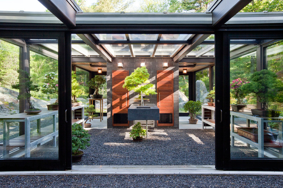 Toit en verre trempé Chambre solaire de jardin d'hiver avec porte coulissante double et cadre en aluminium