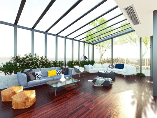 Design moderne Petite salle de verre 4 saisons salle de soleil en aluminium préfabriquée avec taille personnalisée
