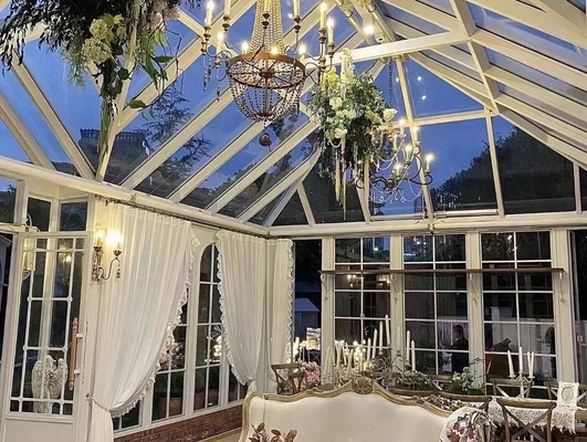 Design moderne Petite salle de verre 4 saisons salle de soleil en aluminium préfabriquée avec taille personnalisée