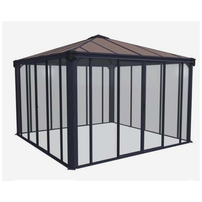 Maison de conteneurs avec revêtement de toit polygonal
