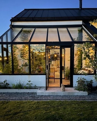 Retractible aluminium toit de maison verte pour les chambres solaires de maison en verre super large enceinte