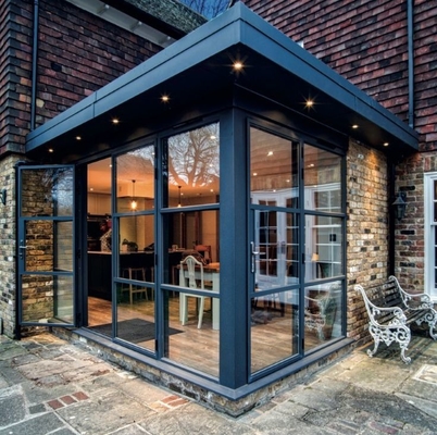 Maison solaire coulissante à deux portes pour les bureaux en aluminium