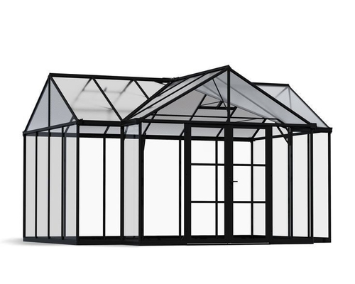 Four Seasons salle de soleil extérieure avec porte double coulissante et finition en poudre lisse