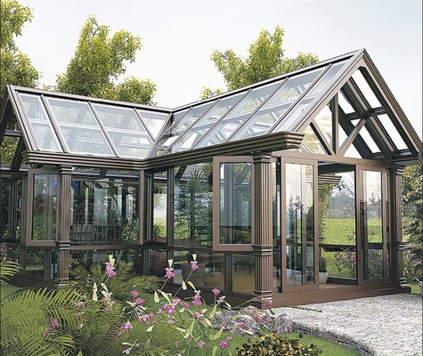 Serre en verre trempé octogonale pour jardinage écologique et vie en plein air