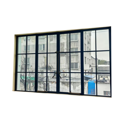 Des fenêtres en verre d'aluminium résistant aux intempéries à prix abordable / portes en acier résistant au feu avec une installation facile