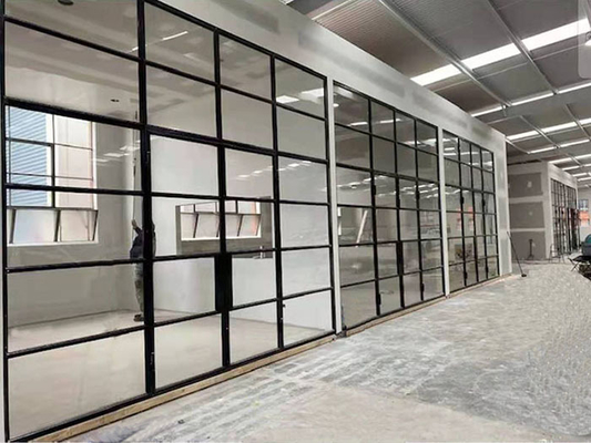 Réduction du bruit et confidentialité personnalisée Porte de bureau en verre glacé en acier