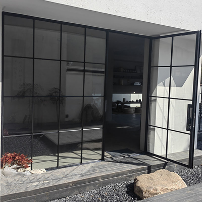 Réduction du bruit et confidentialité personnalisée Porte de bureau en verre glacé en acier