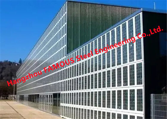 Façade rideau en verre photovoltaïque intégré au bâtiment (BIPV) solaire