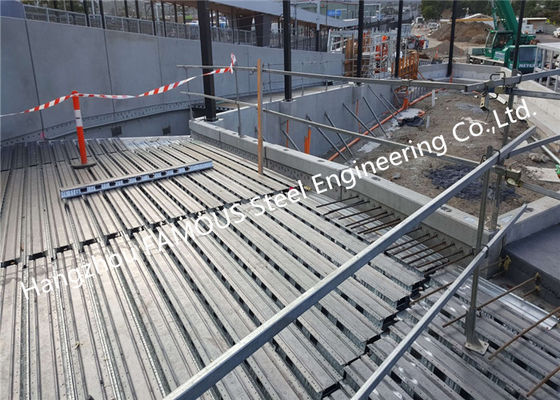 Decking composé de plancher en métal de 0.8mm-1.2mm pour le bâtiment multi ISO9001 d'étage
