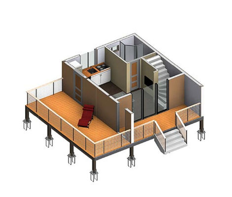 Chambres en acier préfabriquées antichoc d'OIN 3834, construction résidentielle ignifuge de cadre en acier