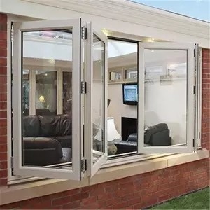 Le verre extérieur d'alliage d'aluminium de façade pliant Windows Bifold et les portes ont exposé le cadre