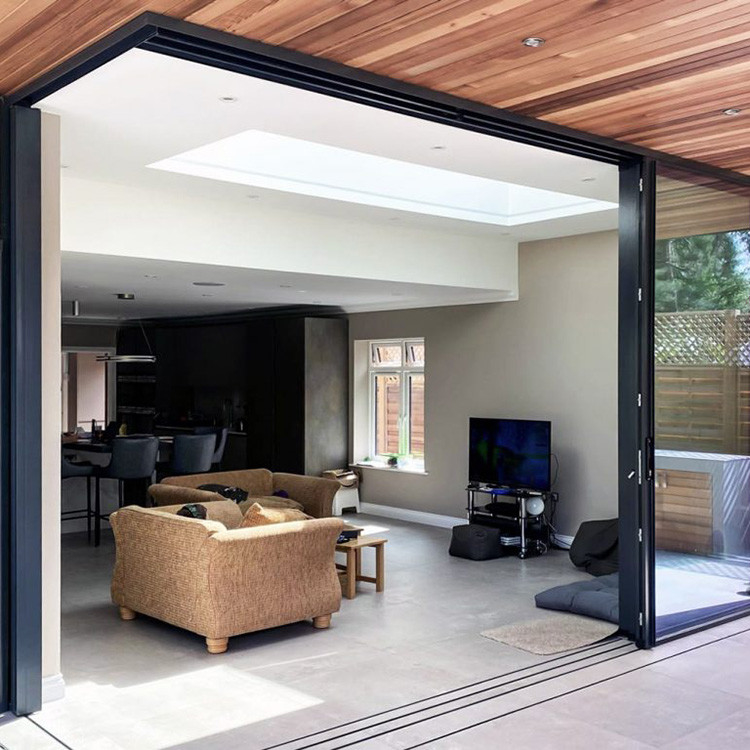 Les portes coulissantes de coin en aluminium de haute résistance ont enfoncé la porte en verre cachée d'isolation phonique