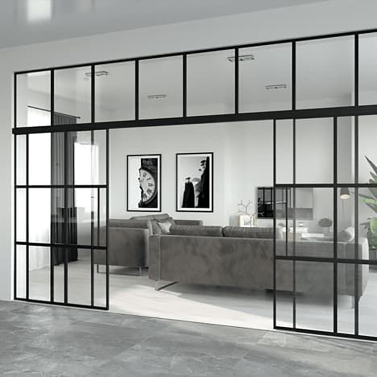 6 - cloisons de séparation personnalisables épaisses de verre trempé de 12mm avec la porte facile à installer
