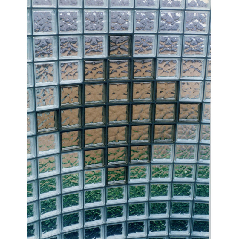 Briques de verre texturées en glace claire avec fentes de cartes rainurées Blocs de verre cristallin de couleur personnalisable