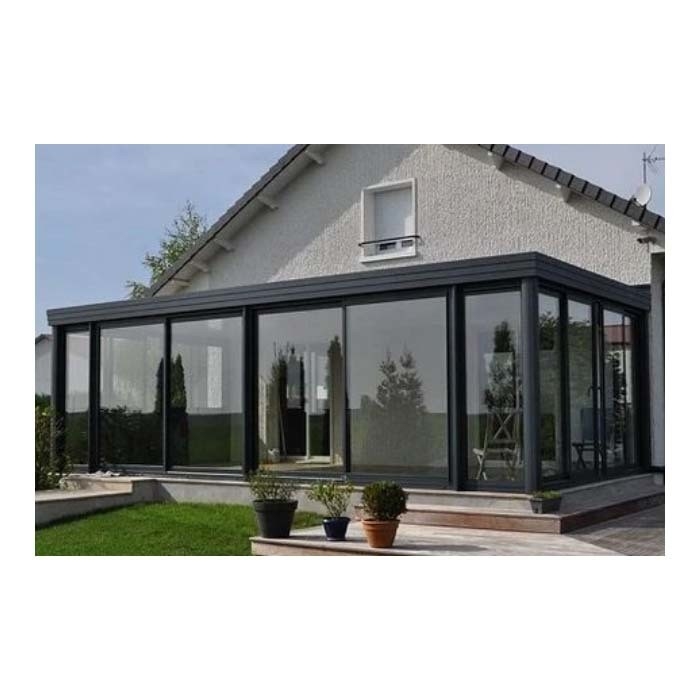 Chambres solaires en verre solaire avec couleur de verre vert et conception de toit personnalisée