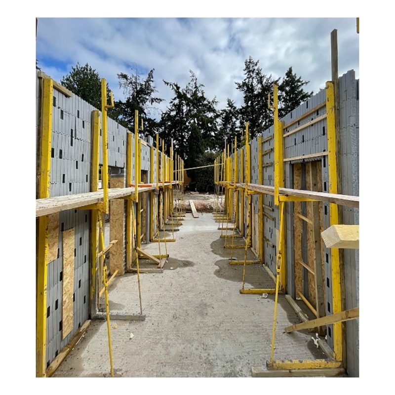 Support de mur ICF en acier de couleur personnalisé pour la construction en épaisseur de 2 mm