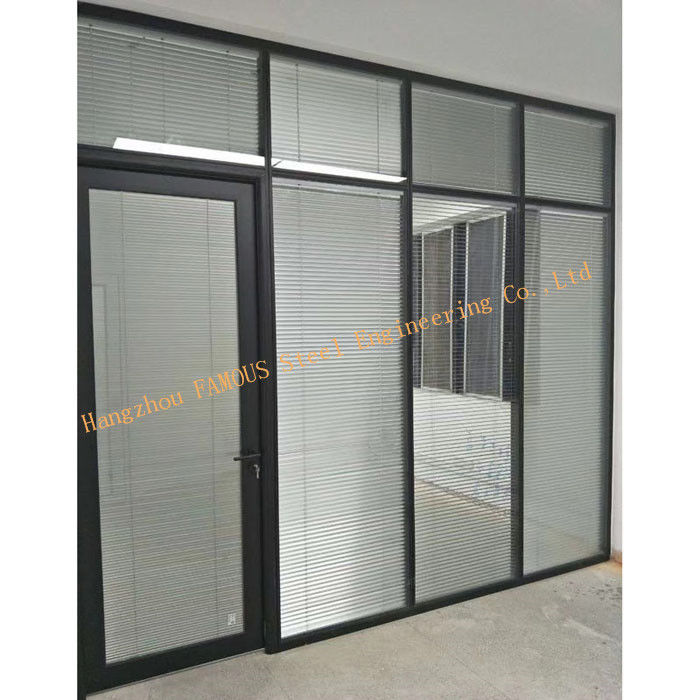Concevez cloisons de séparation en fonction du client en verre insonorisées en verre de cadre en aluminium de bureau portable les doubles avec l'auvent